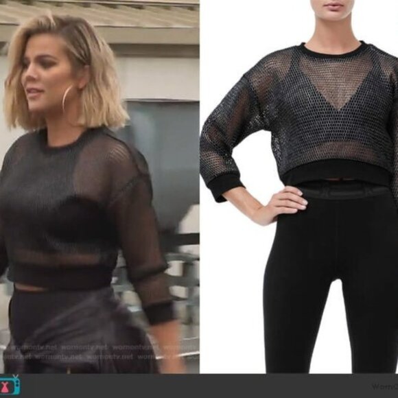 New Good American The Warrior Crop Cover-Up Top XS NWT - Picture 2 of 15